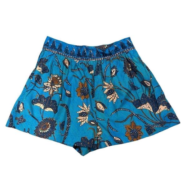 Revolve Ulla Johnson Rowan Botanical Floral Print Cotton Shorts - Picture 3 of 9